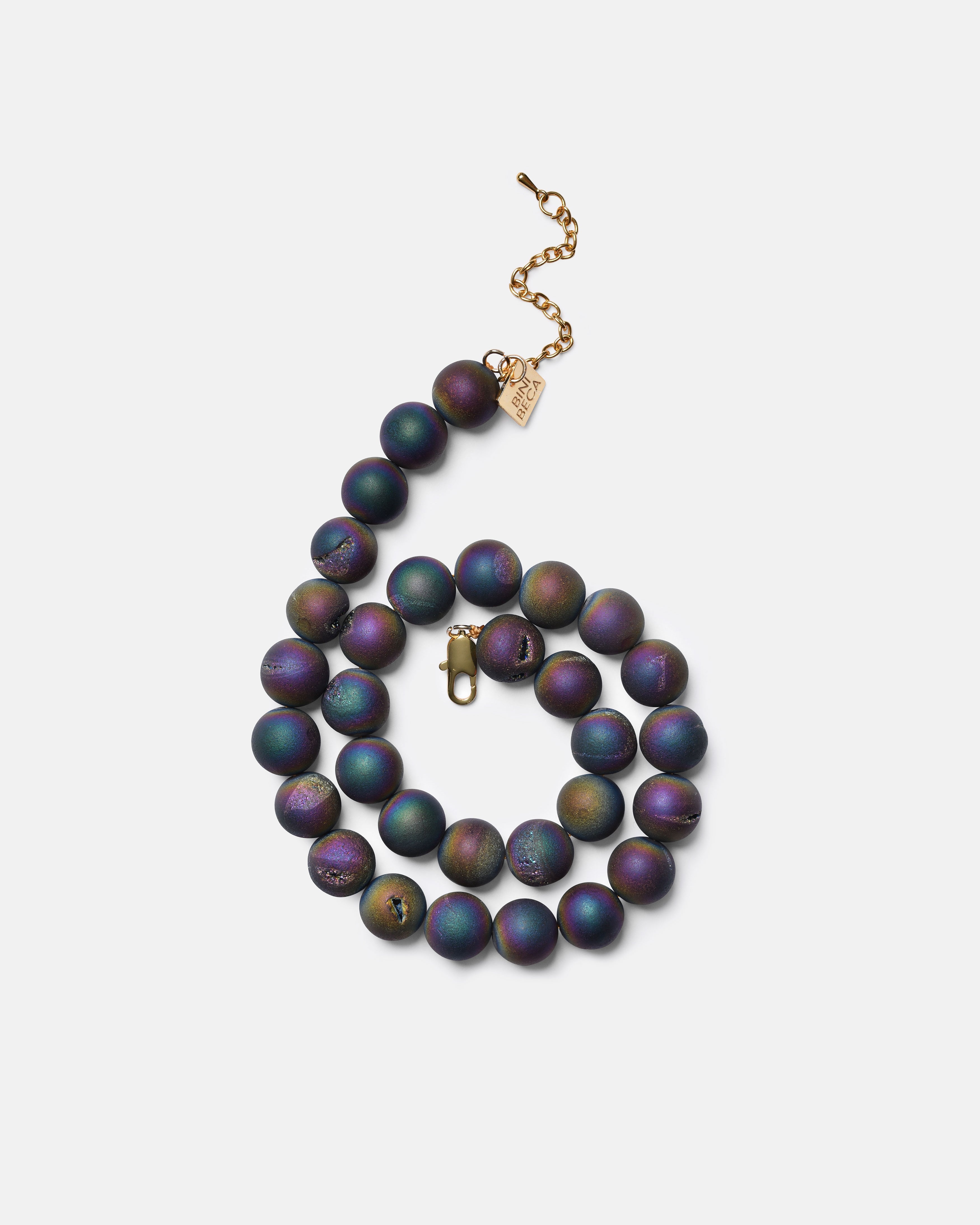 Bini Necklace with Rainbow Druzy Agates