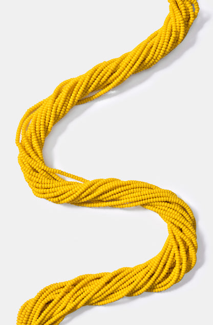 Maasai Glass Beads Multi Strand Necklaces / Yellow/ SS24