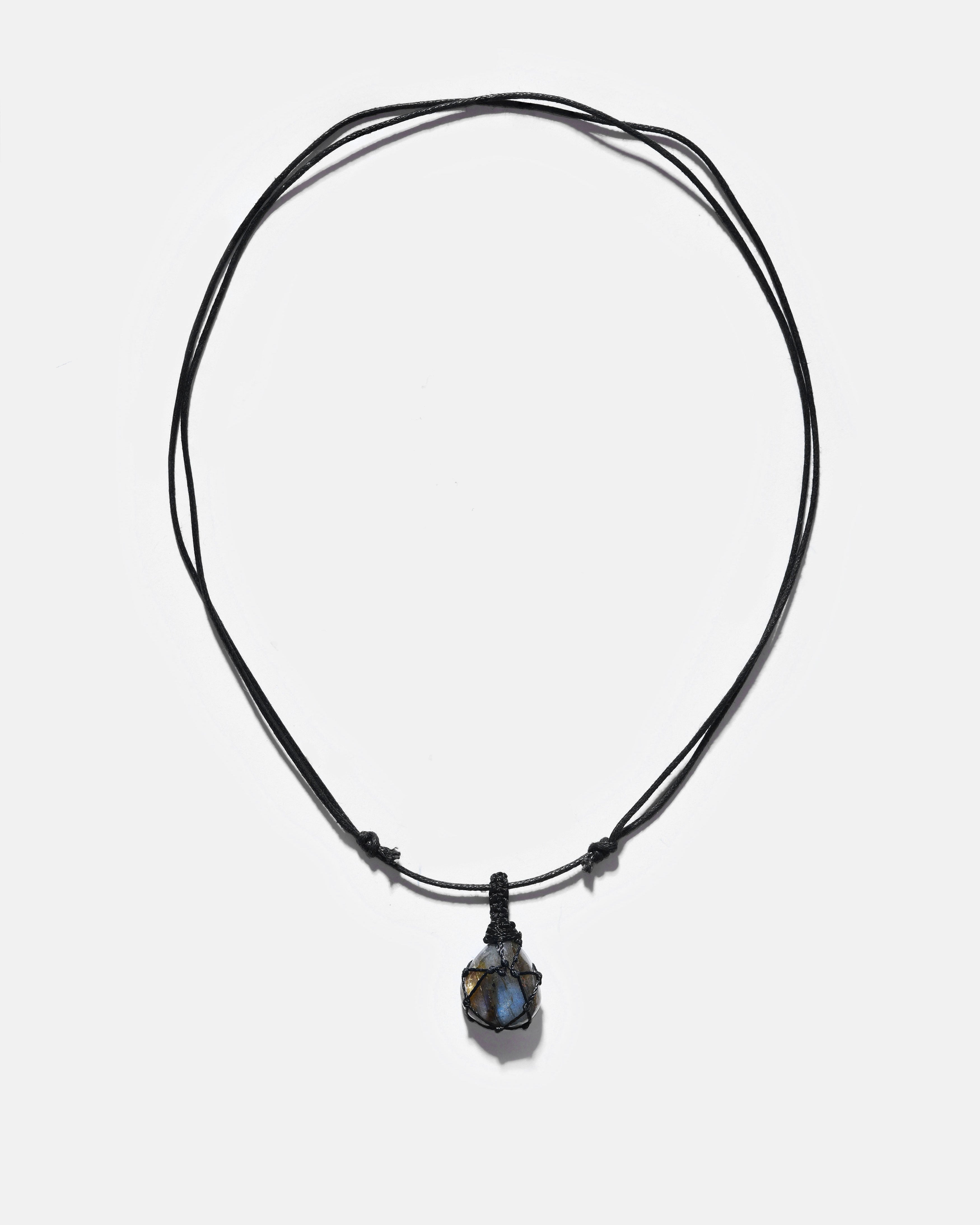 Unisex Crystal Capsule Necklaces / Labradorite