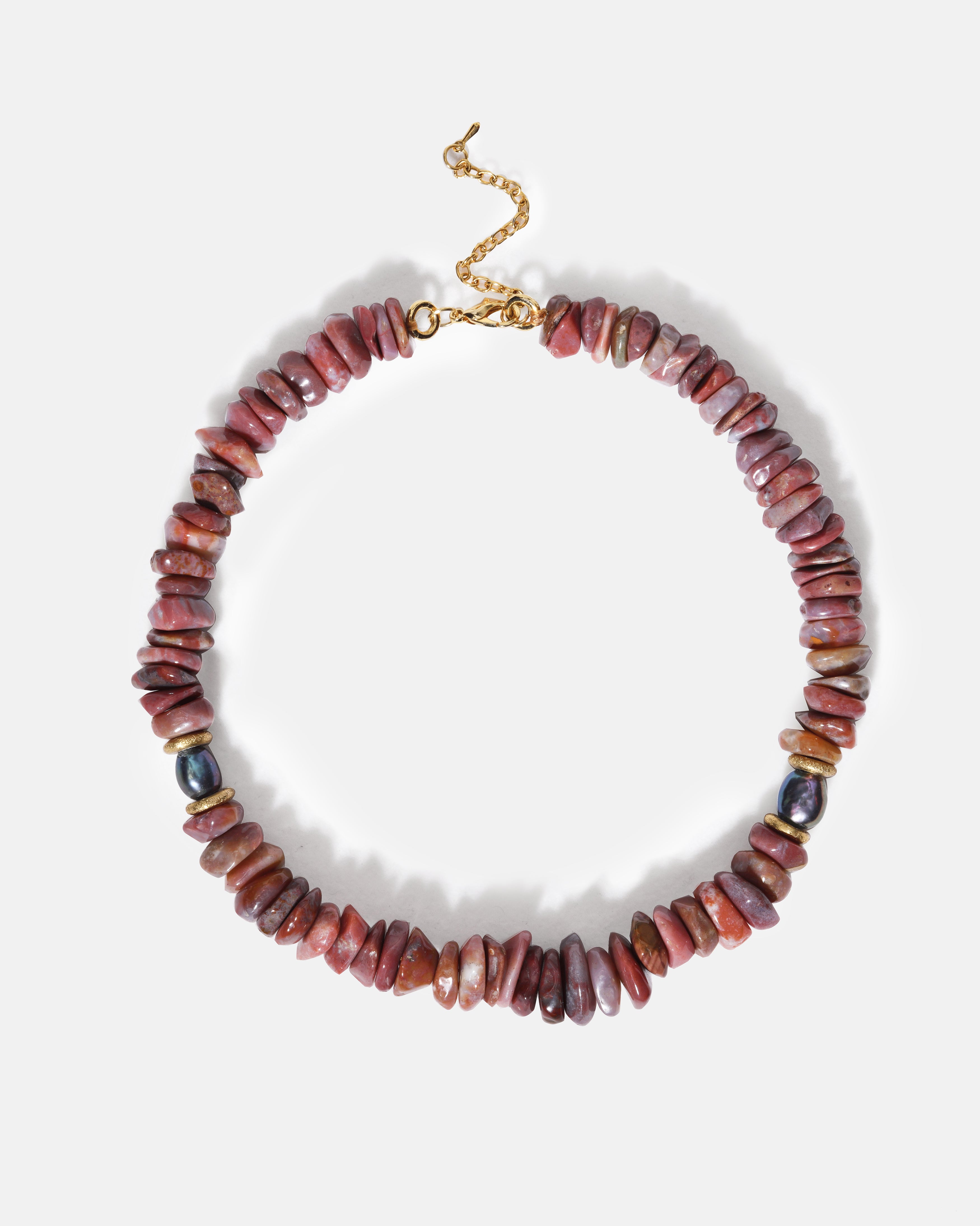 Collier Crisp FW25 avec jaspe rouge et perles