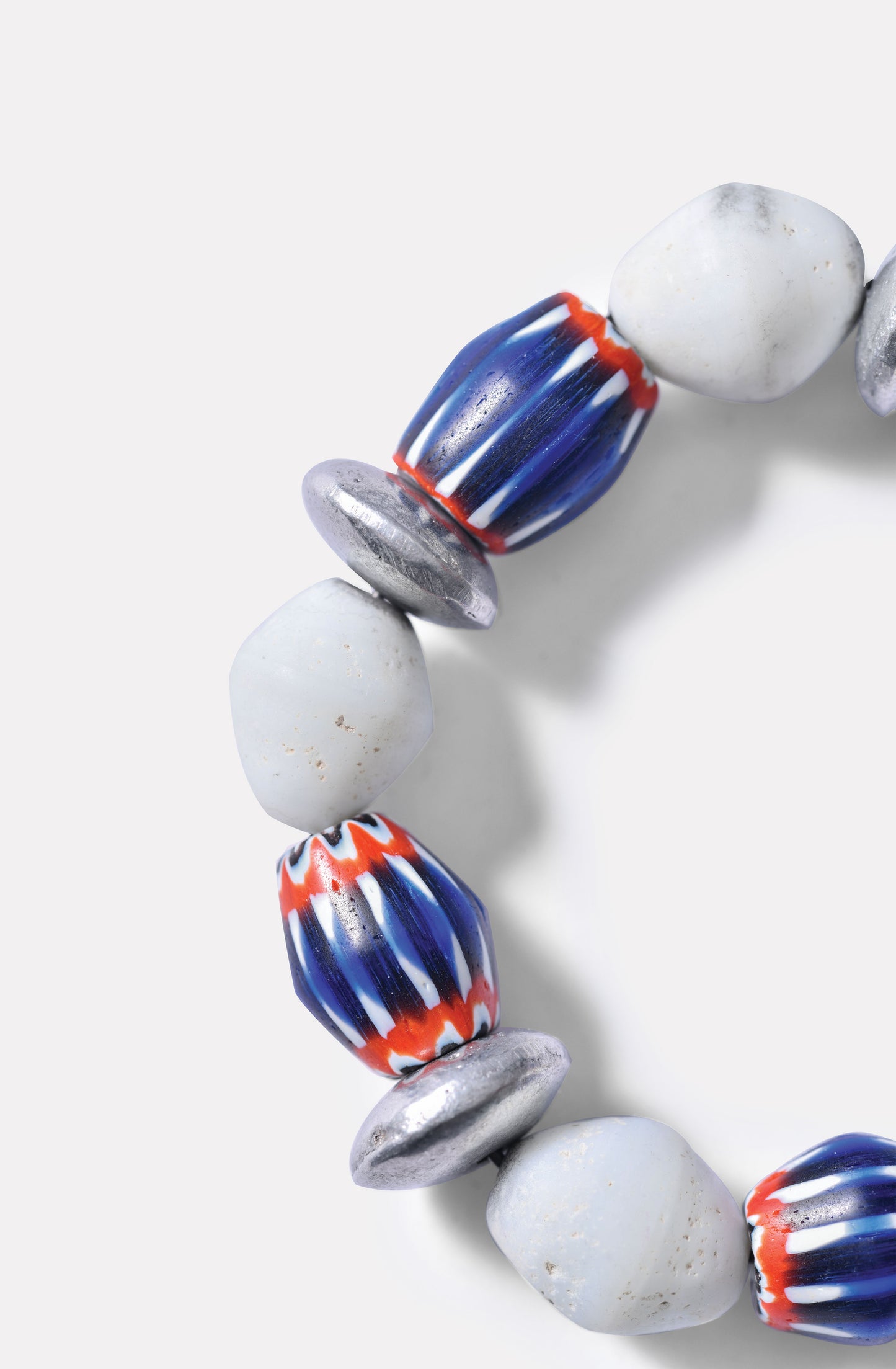 Blue Chevron Meets Frosty Glass Bracelet / Resort 24