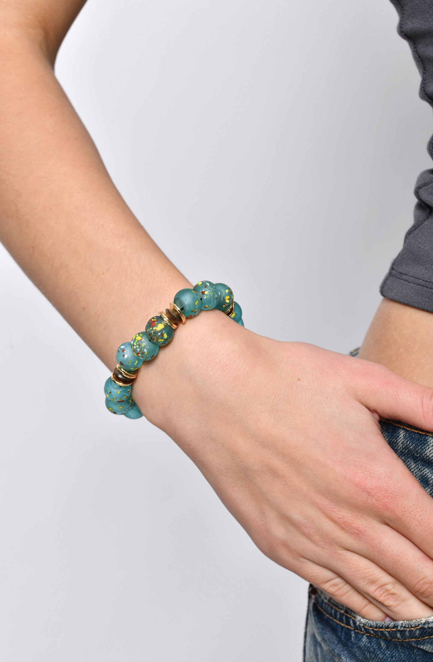 The Sprinkle Bini in Minty Turquoise Bracelet / SS24