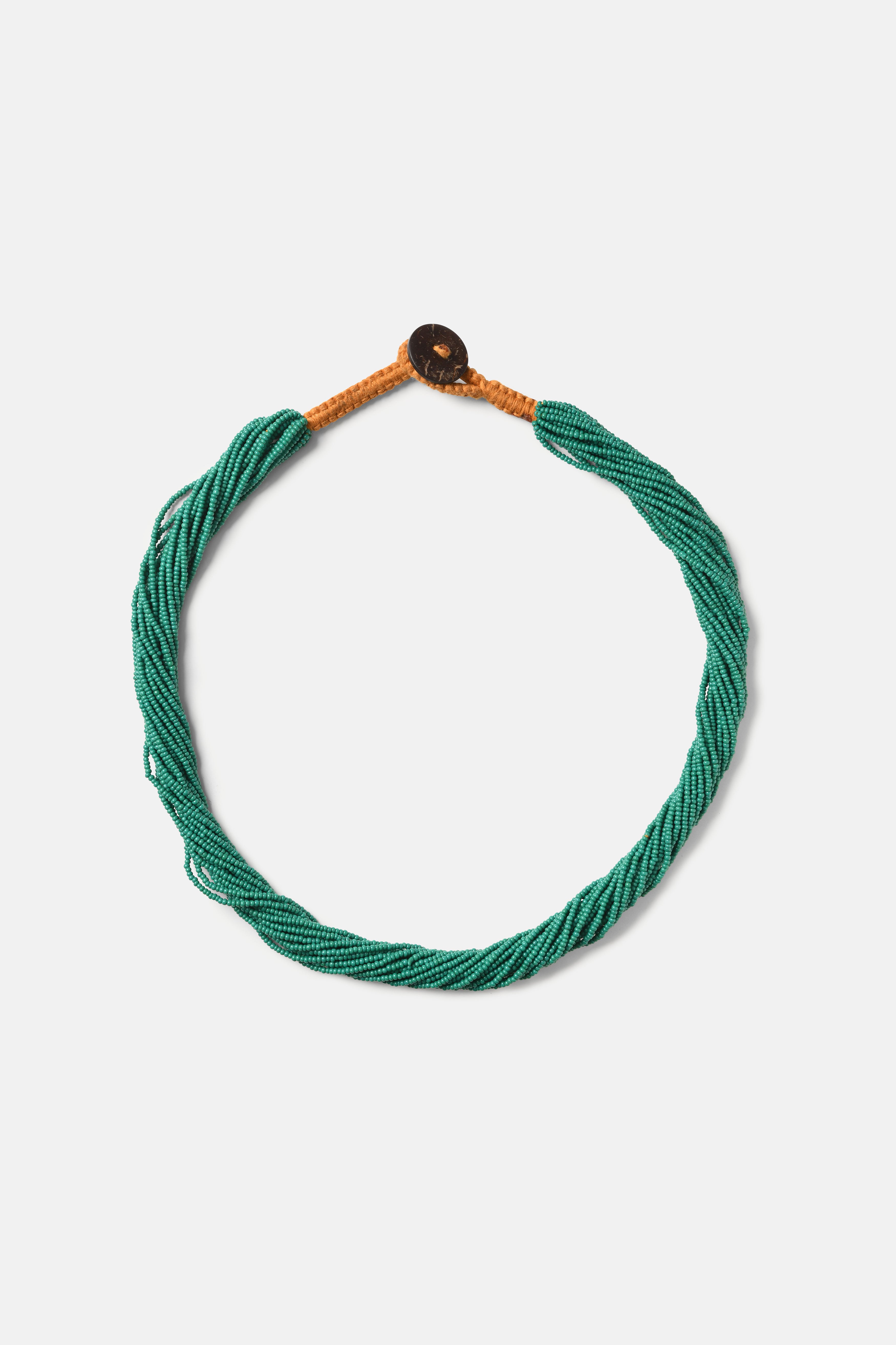 Glass Beads Multi Strand Necklaces / Emerald Green