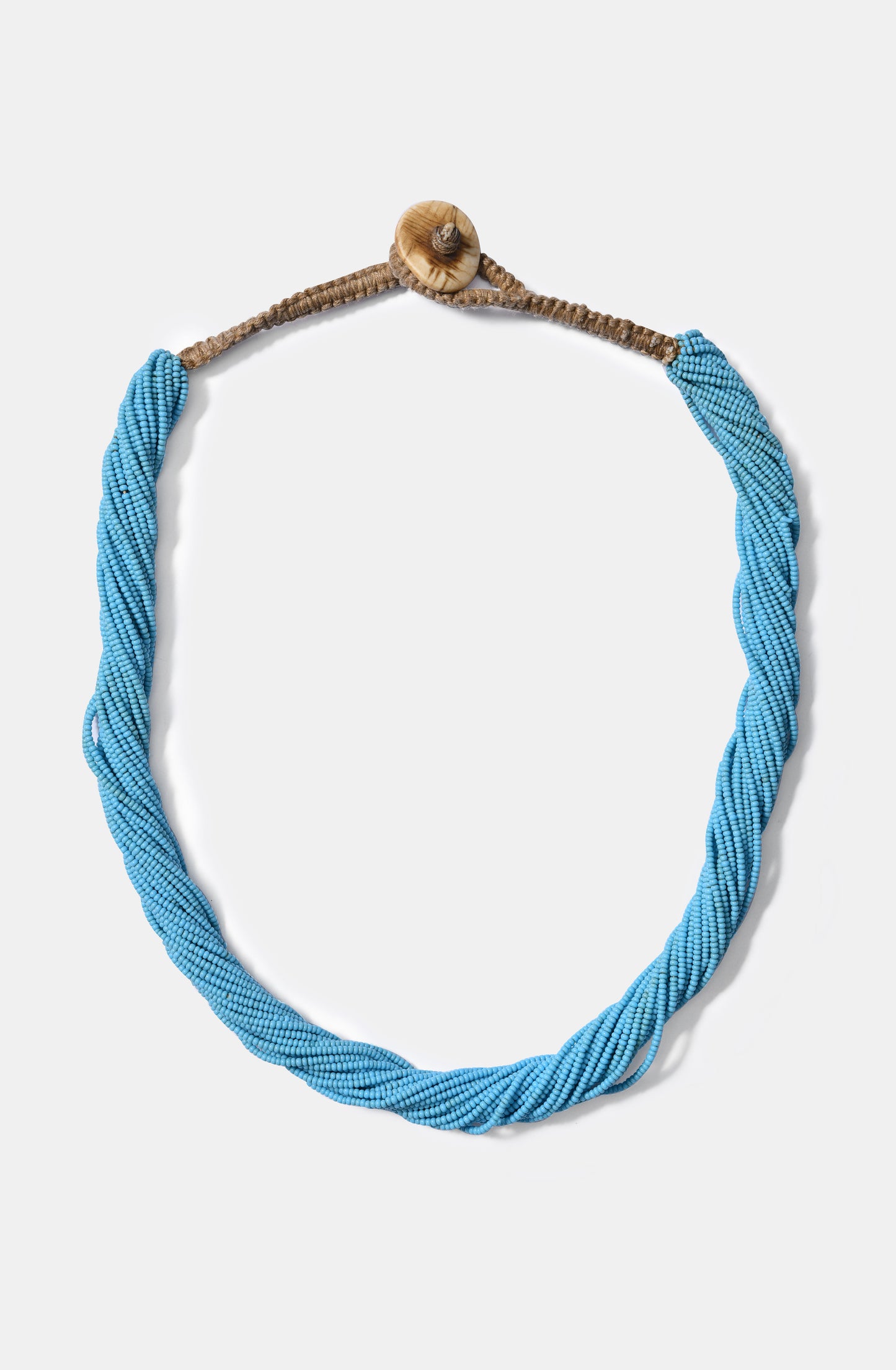 Maasai Glass Beads Multi Strand Necklaces / Blue / SS24