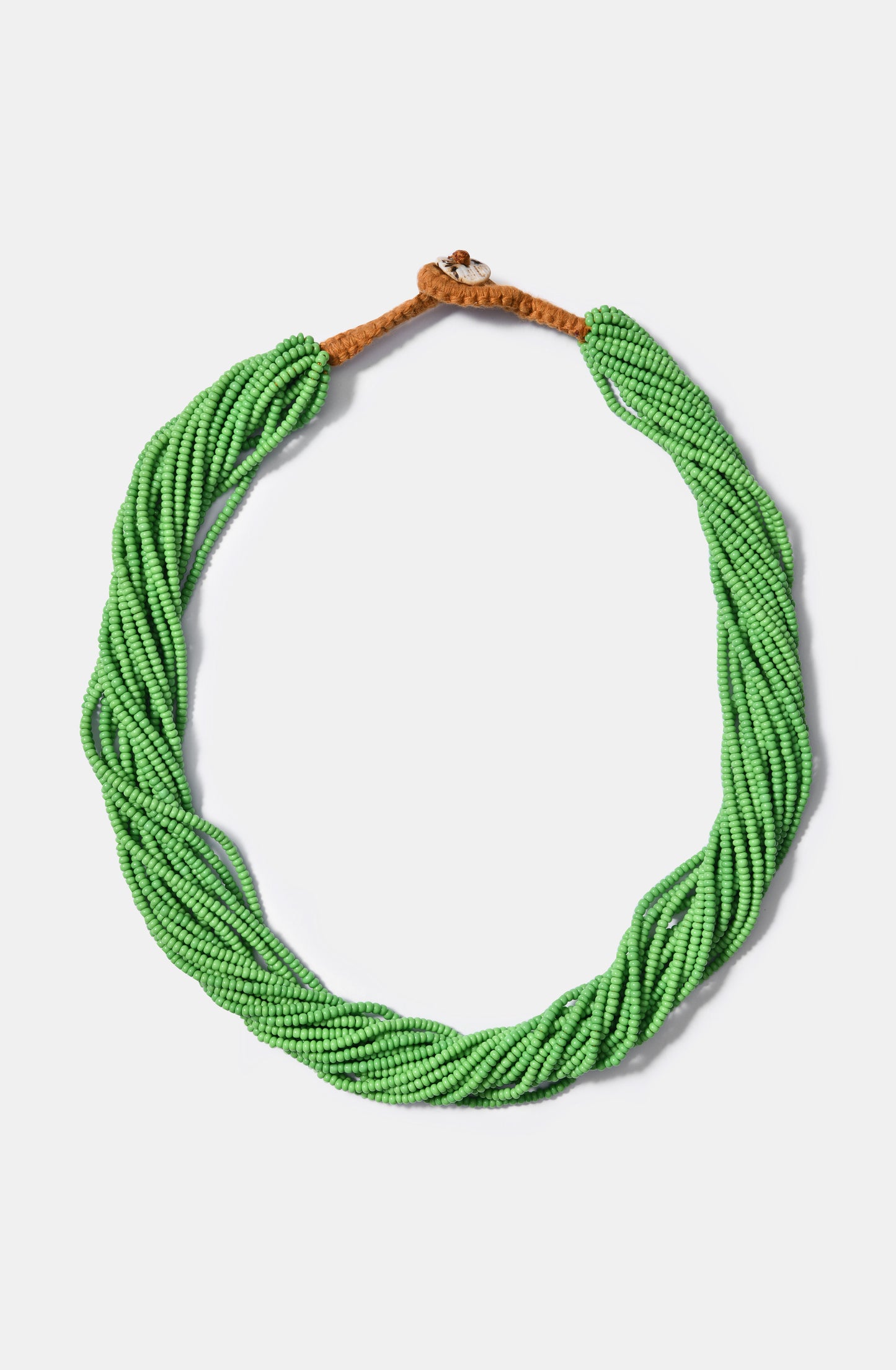 Maasai Glass Beads Multi Strand Necklaces / Green / SS24