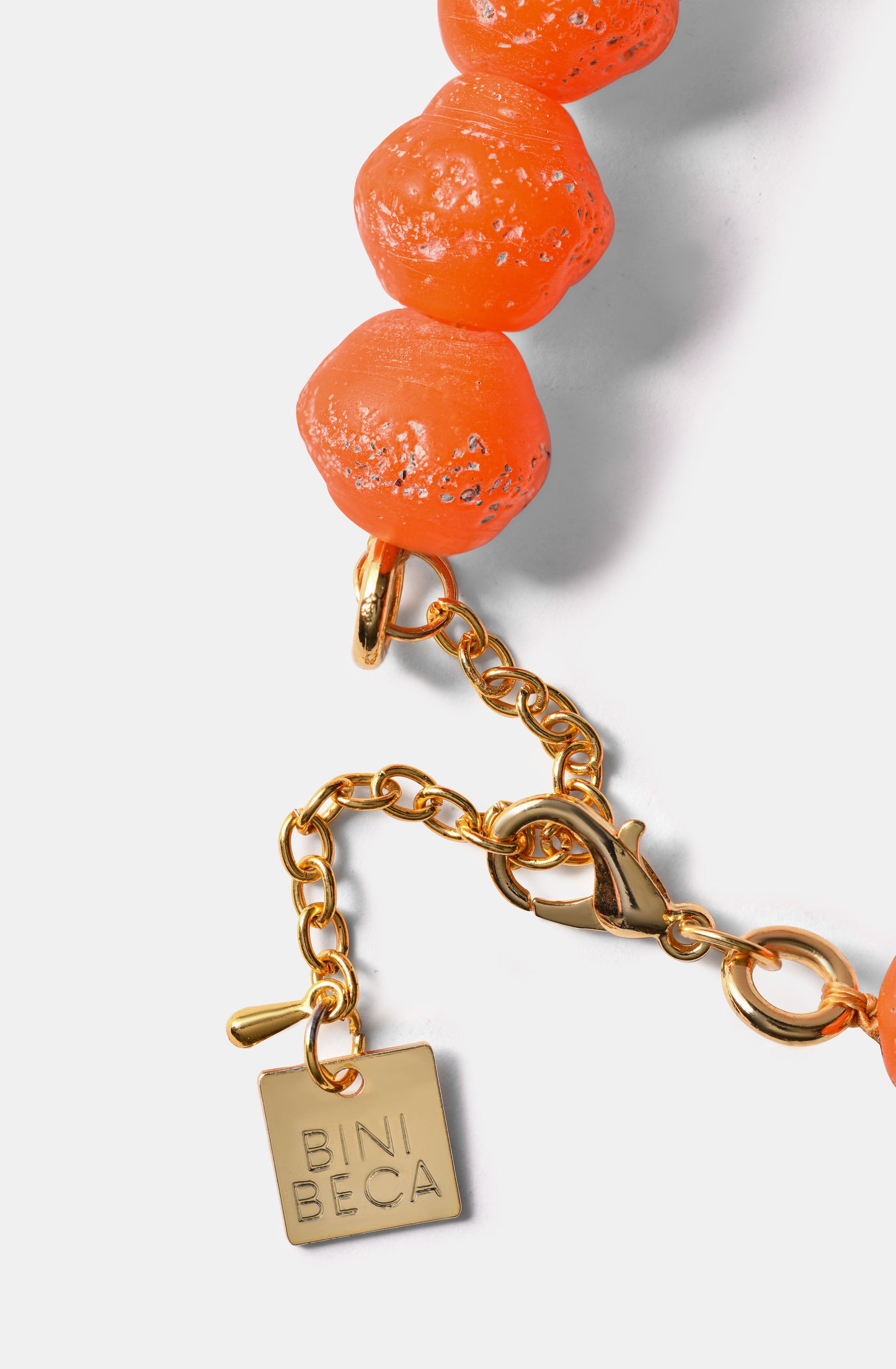 The Sprinkle Bini in Bright Orange Necklace / SS24