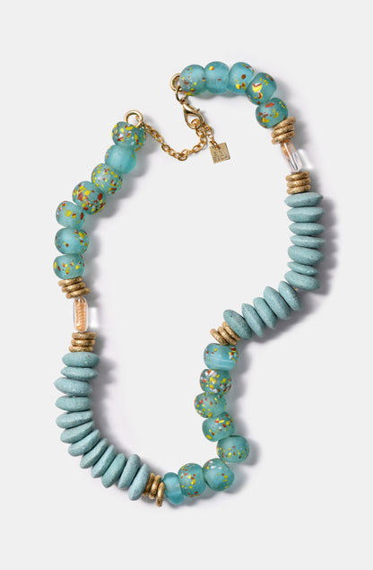 The Sprinkle Bini in Minty Turquoise Necklace / SS24