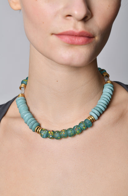 The Sprinkle Bini in Minty Turquoise Necklace / SS24