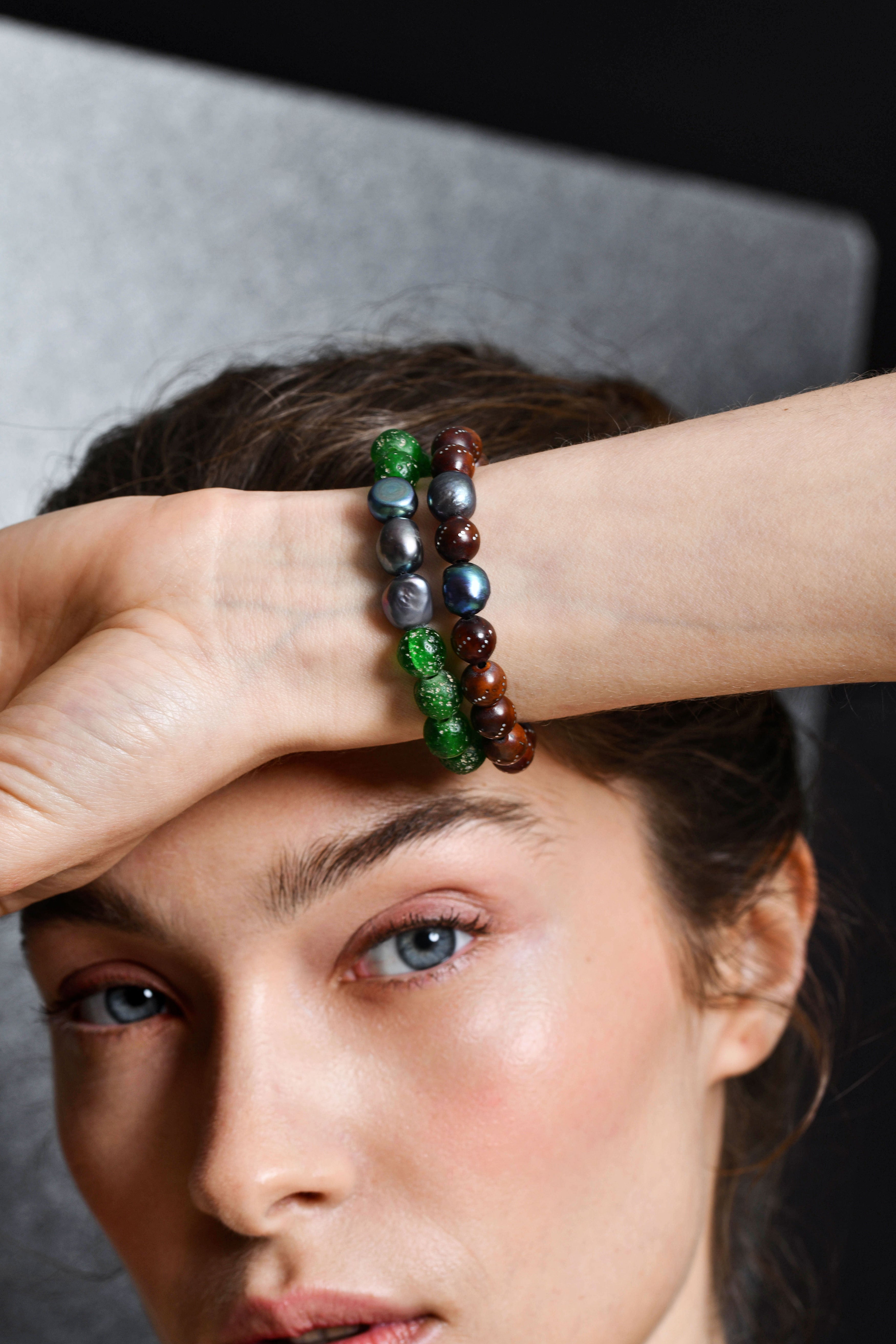 FW25 Bright Green and Pearl Bracelet