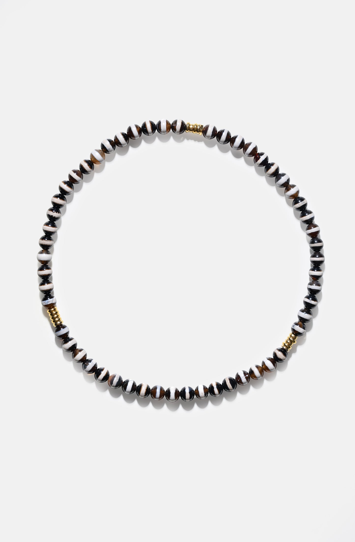 Bini Necklace 2025 B&W Tibetan Agate