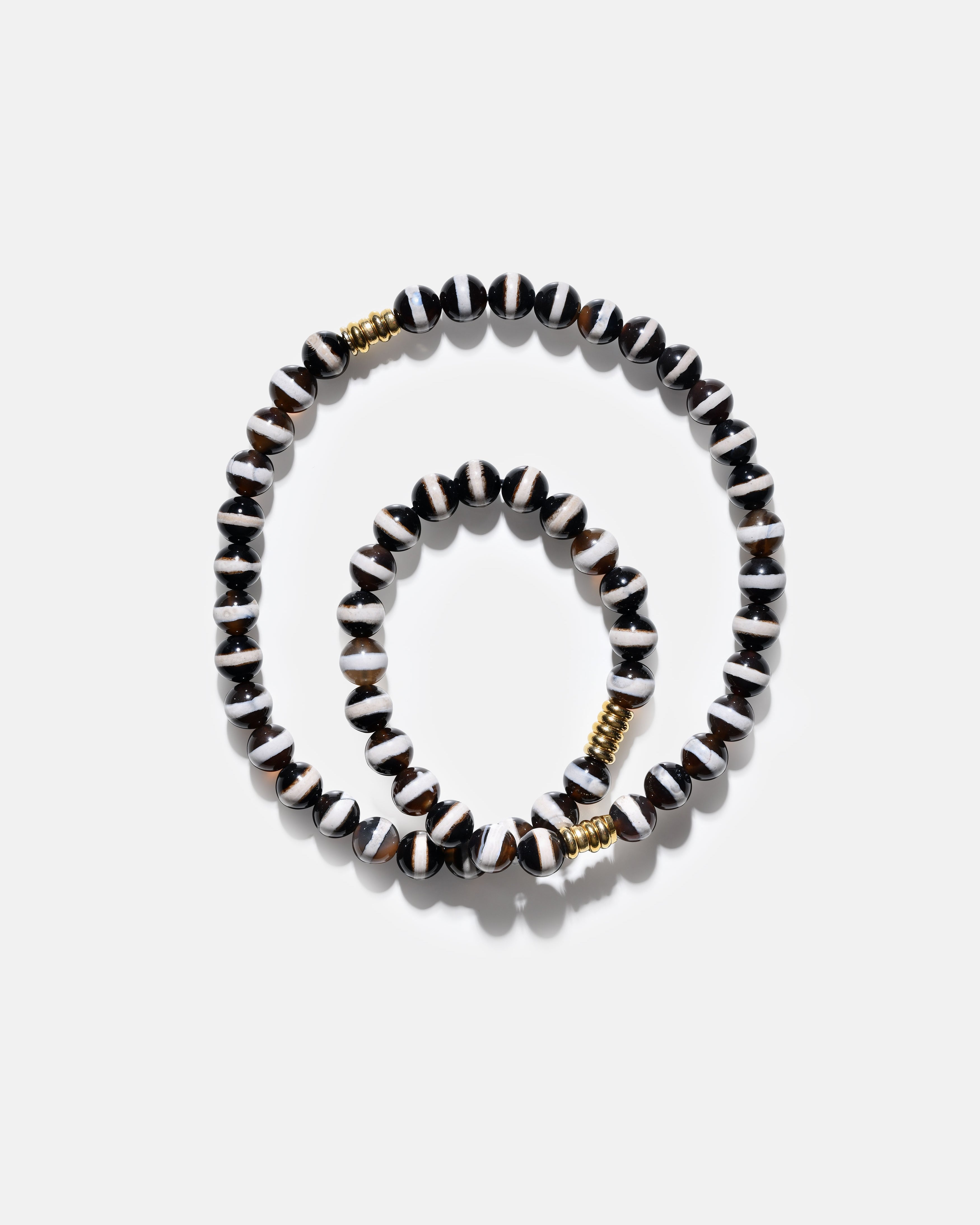 Bini Necklace 2025 B&W Tibetan Agate