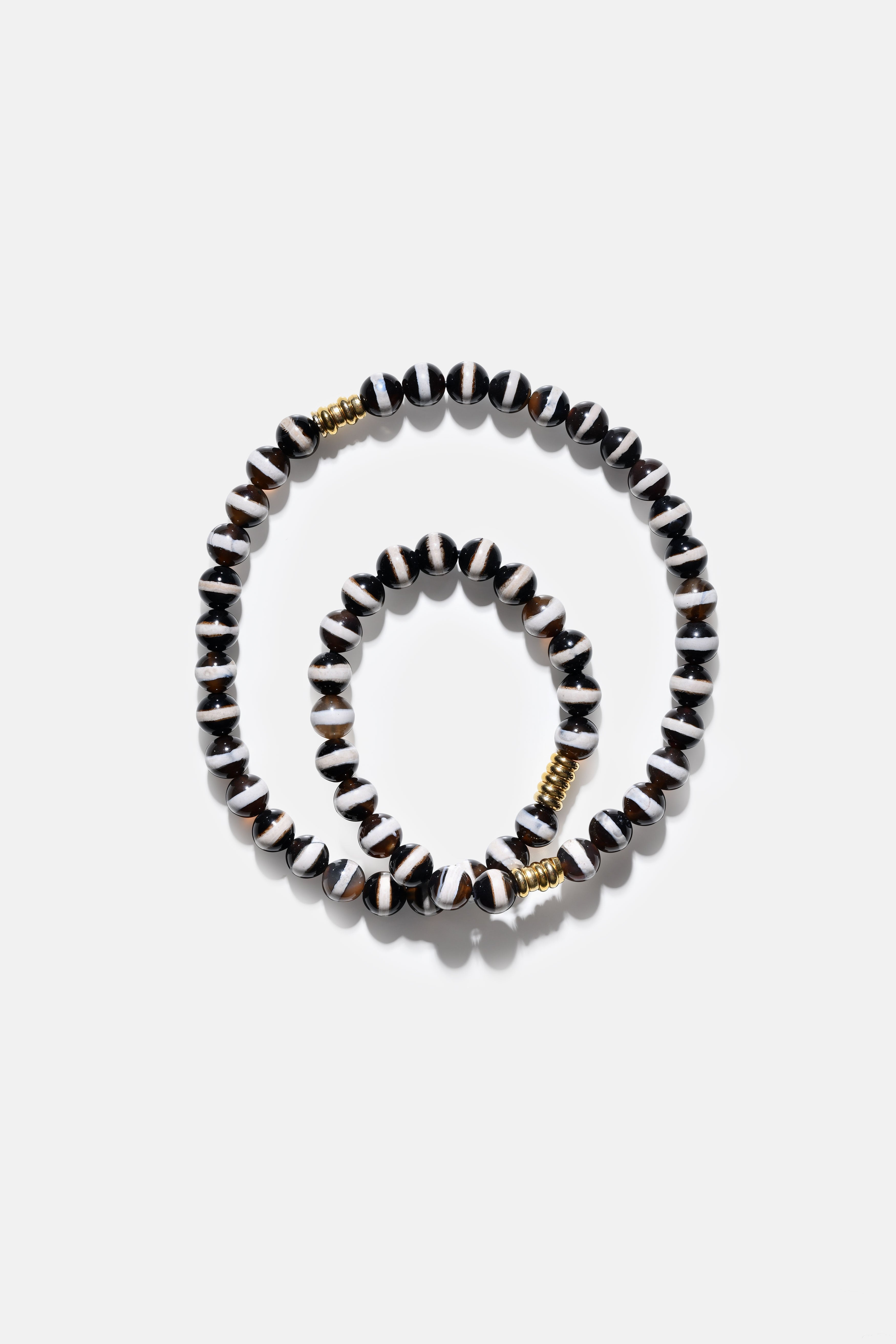 Bini Necklace 2025 B&W Tibetan Agate