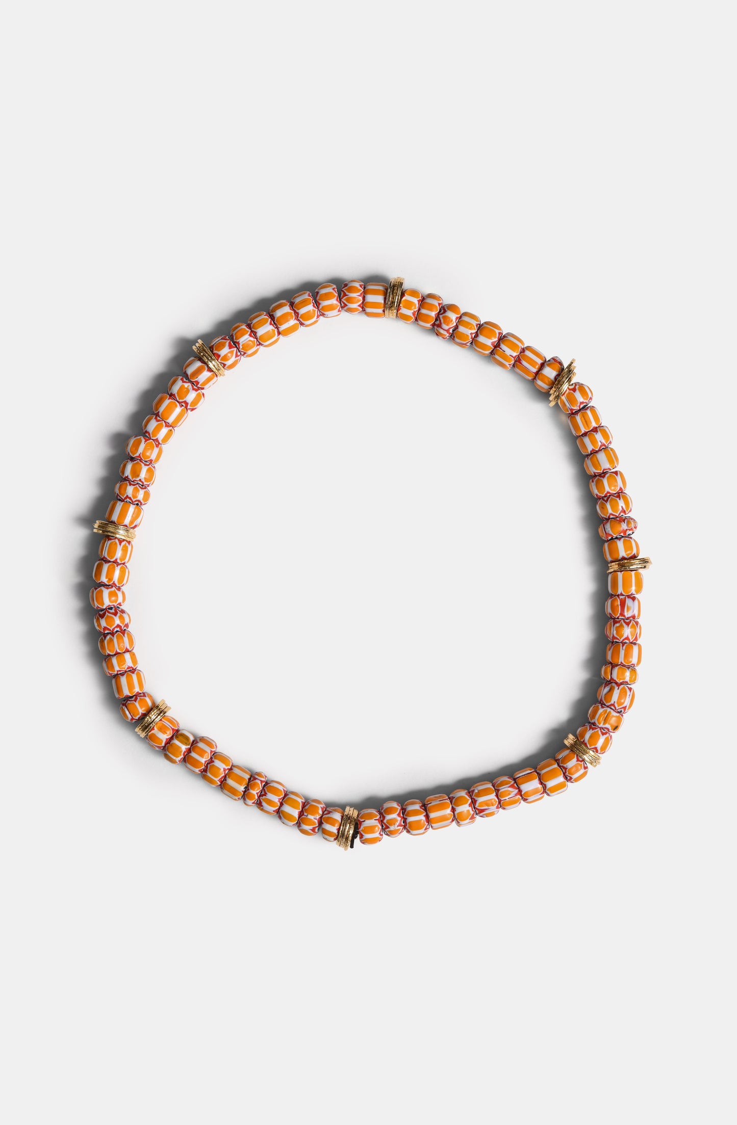 Orange Yellow Chevron Beads Necklaces / Resort 24