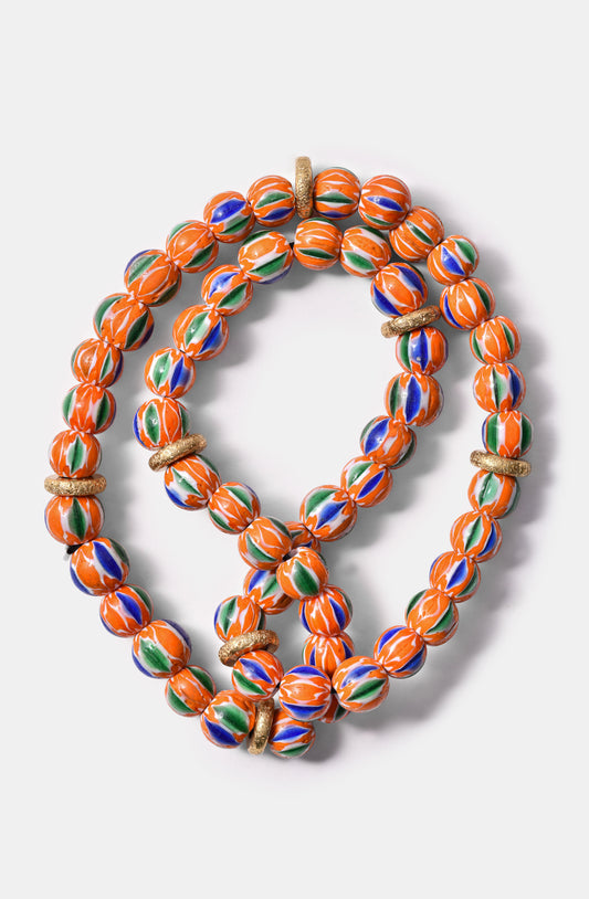 Chevron Necklace in Bright Orange / SS24