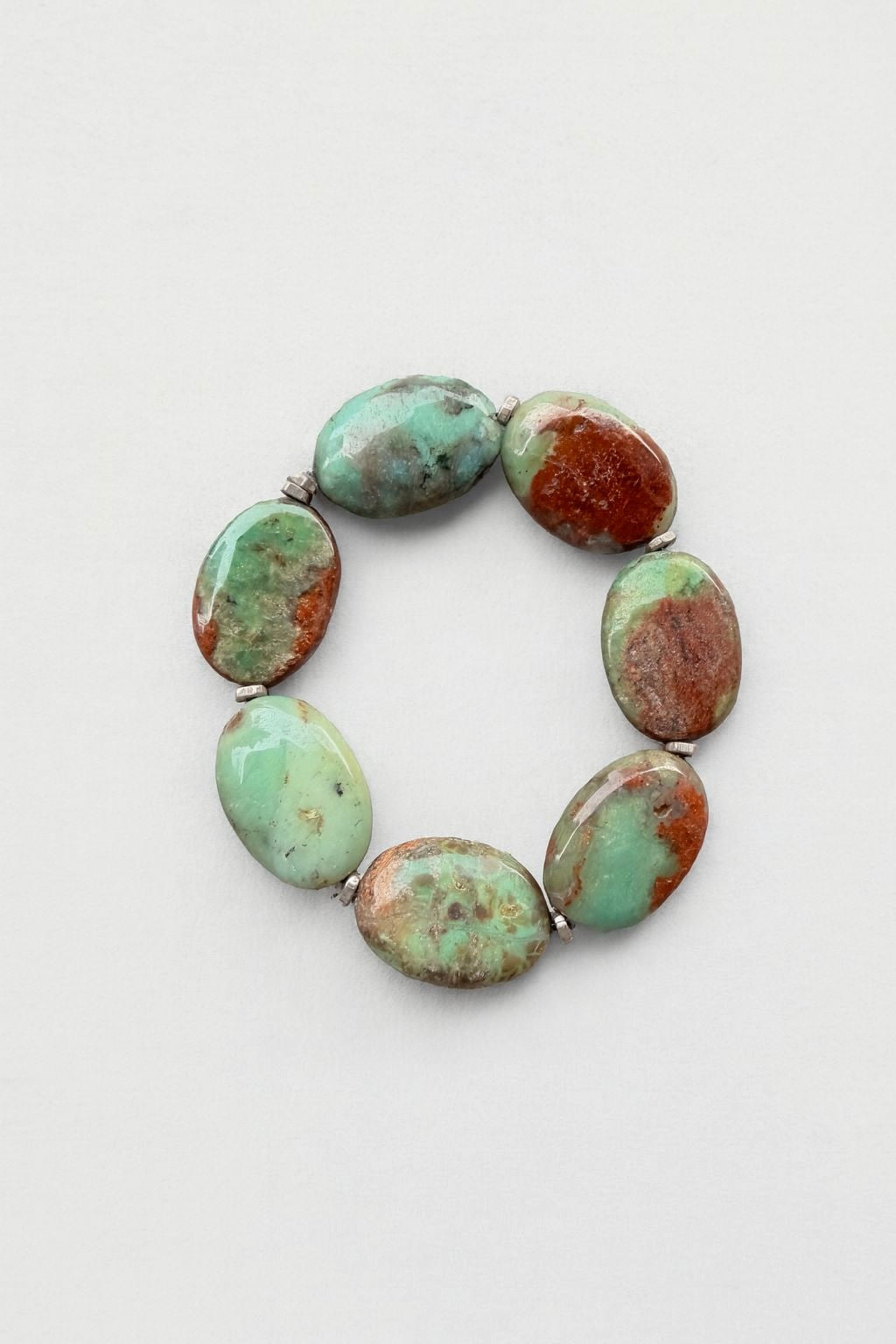Bracelet plat en chrysoprase FW25