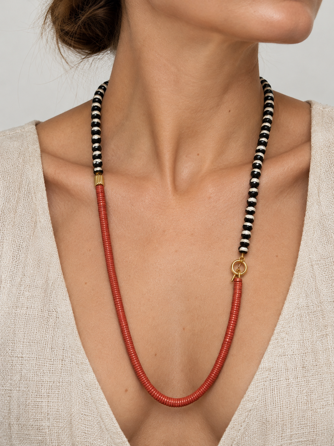 FW26-27 Striped Agate Sautoir
