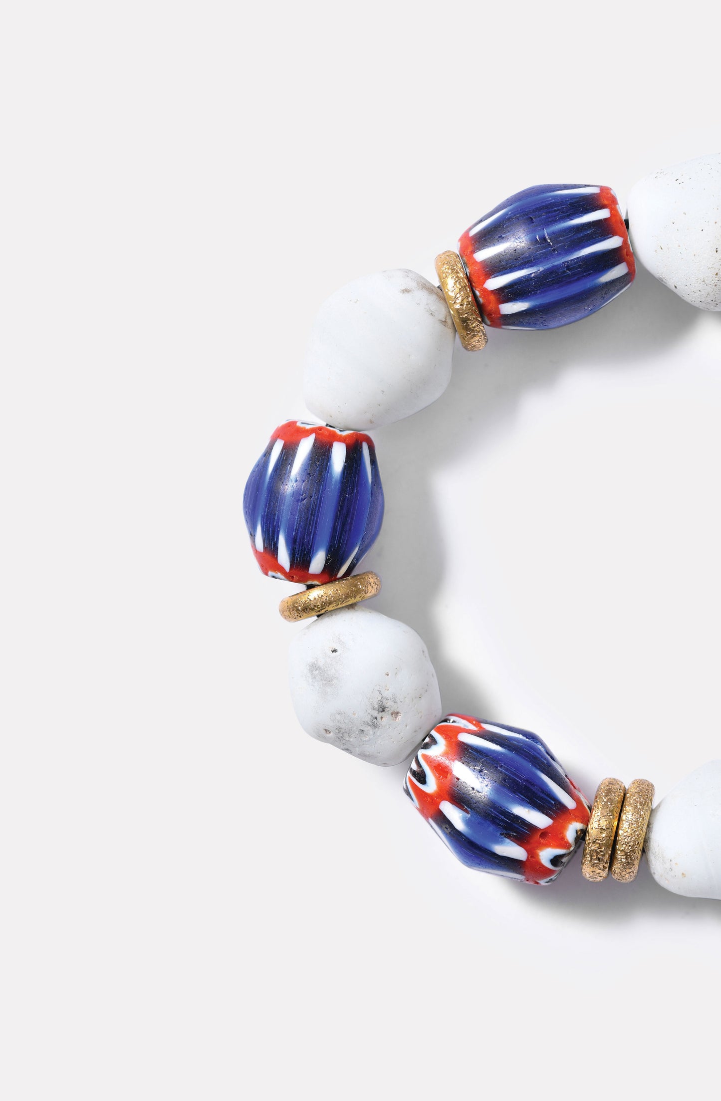 Blue Chevron Meets Frosty Glass Bracelet / Resort 24