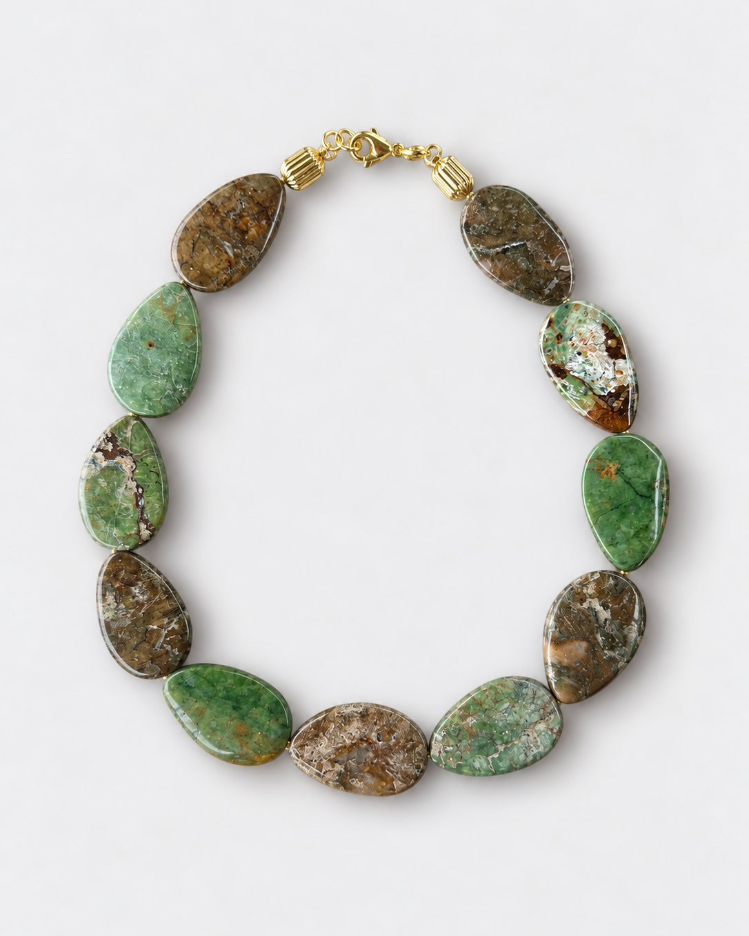 FW26-27 Oval Green Agate Necklace