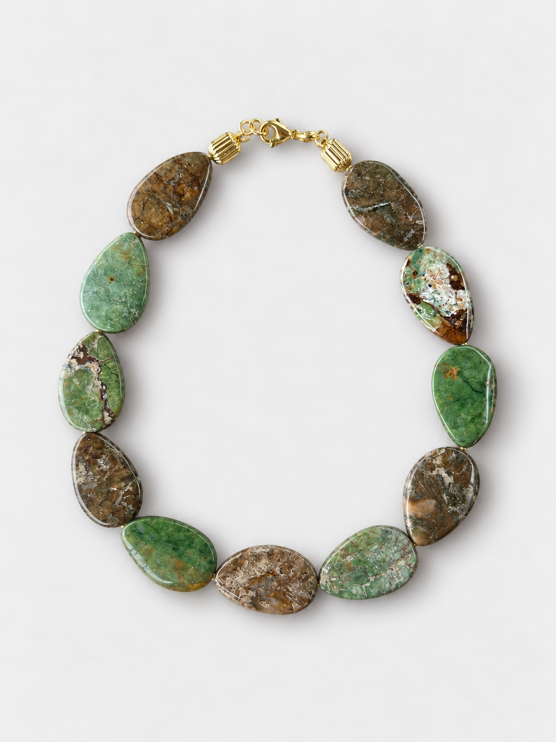 FW26-27 Oval Green Agate Necklace