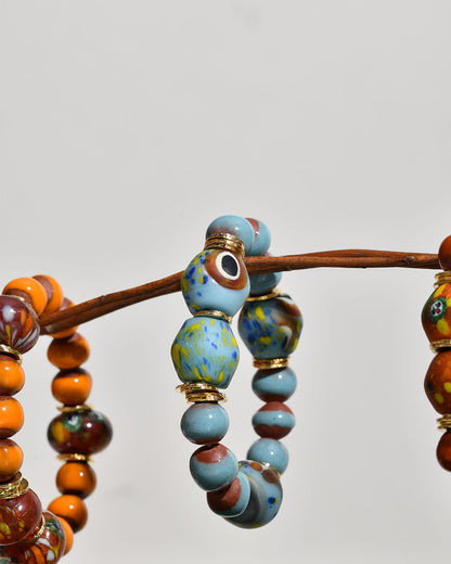 BiniBeca Terracota Capsule Collection / Bini with Nepali Glass Bead Sky Blue / SS24