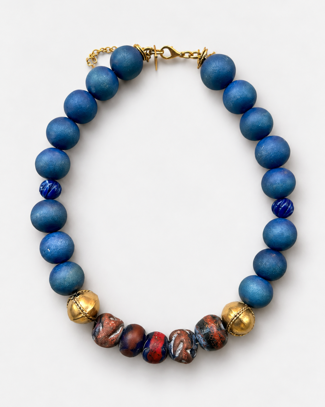 Updated Plume Necklace with glass heroes