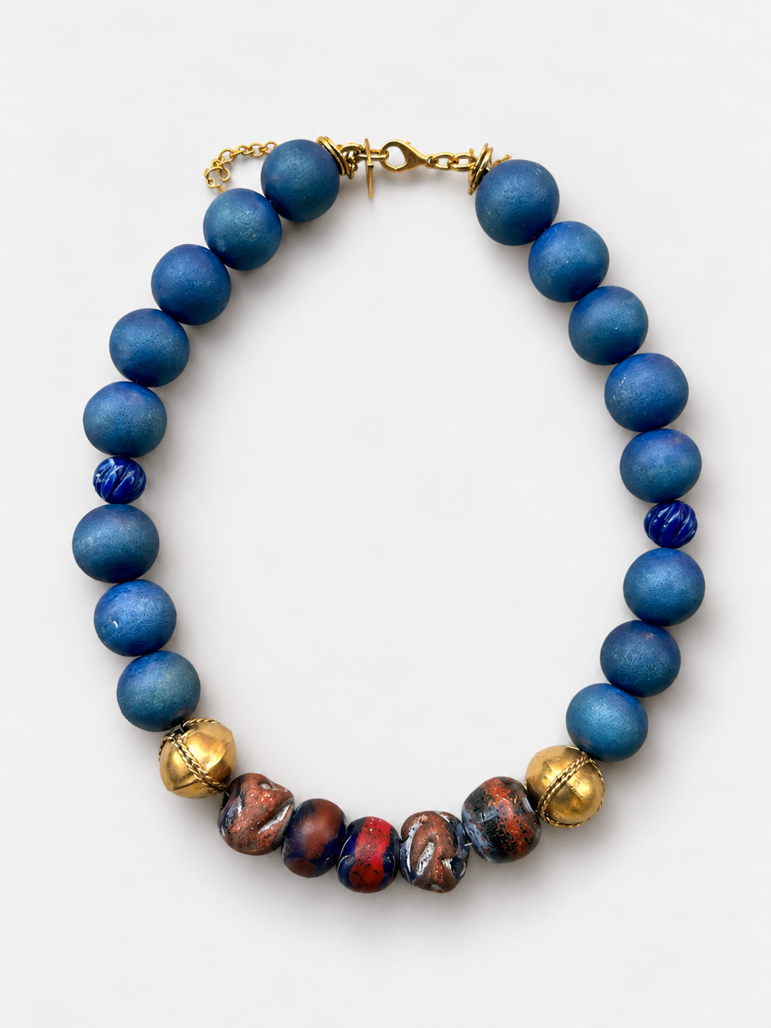 Updated Plume Necklace with glass heroes
