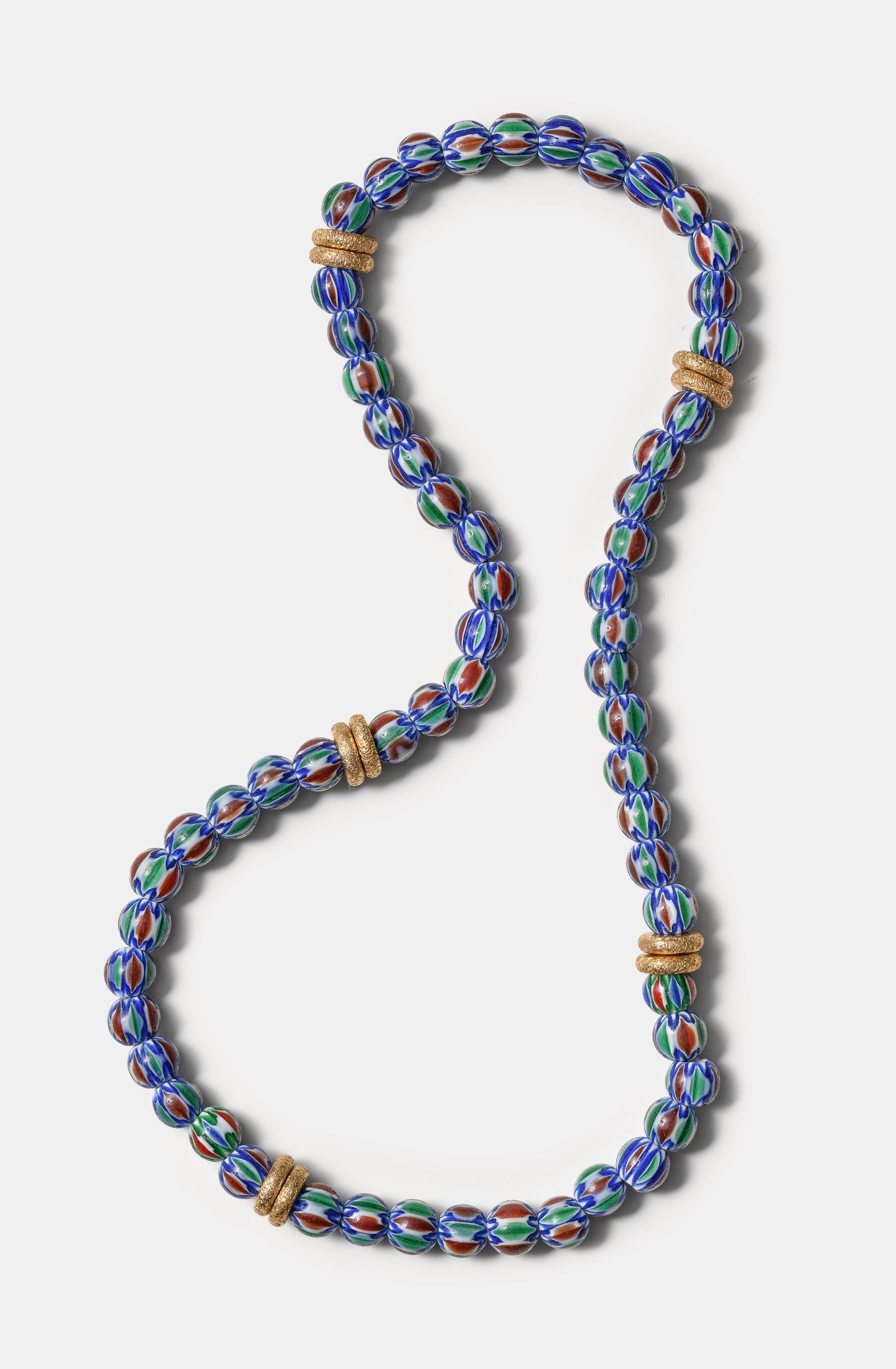 Blue Green Based Chevron Beads Necklaces / Fall23 / DROP I