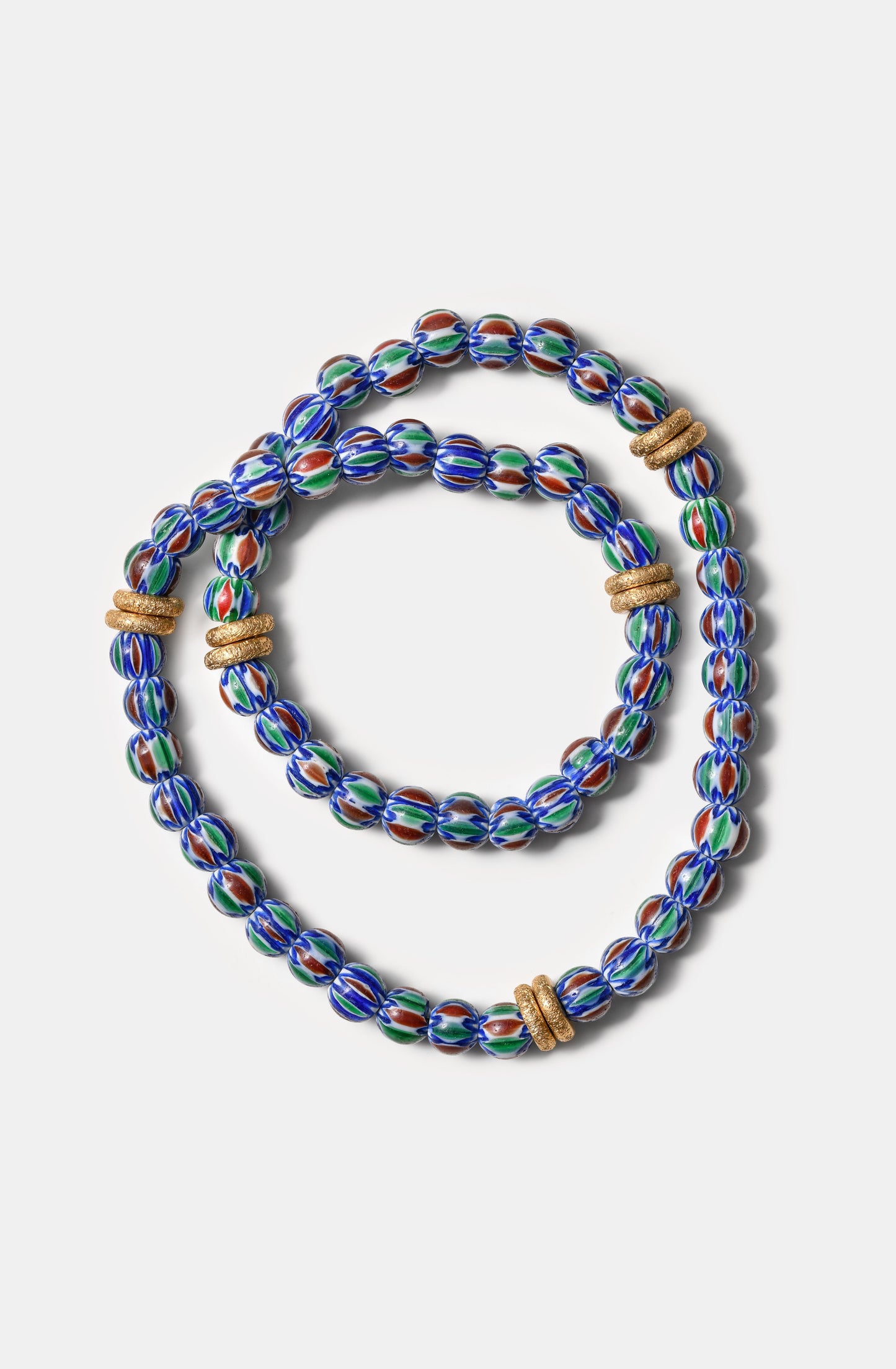 Blue Green Based Chevron Beads Necklaces / Fall23 / DROP I