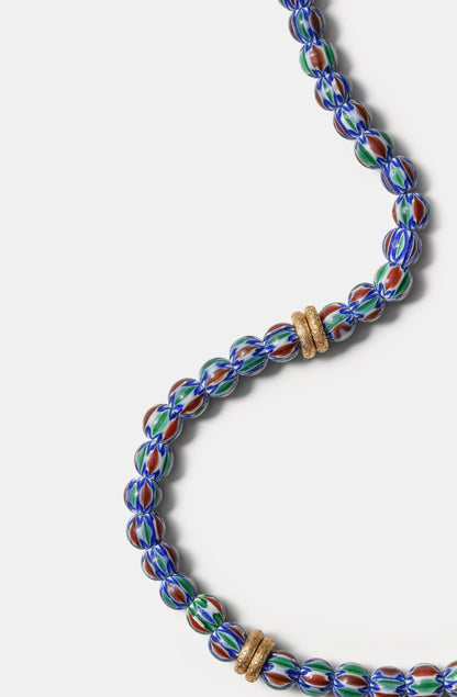 Blue Green Based Chevron Beads Necklaces / Fall23 / DROP I