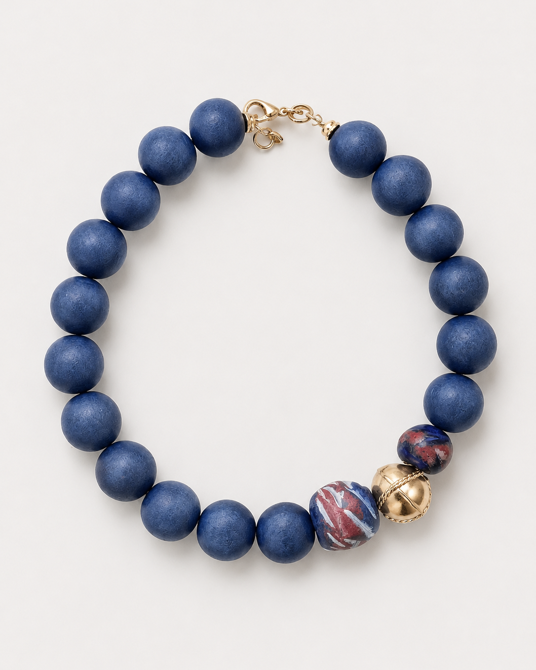 Updated Plume Necklace with glass heroes