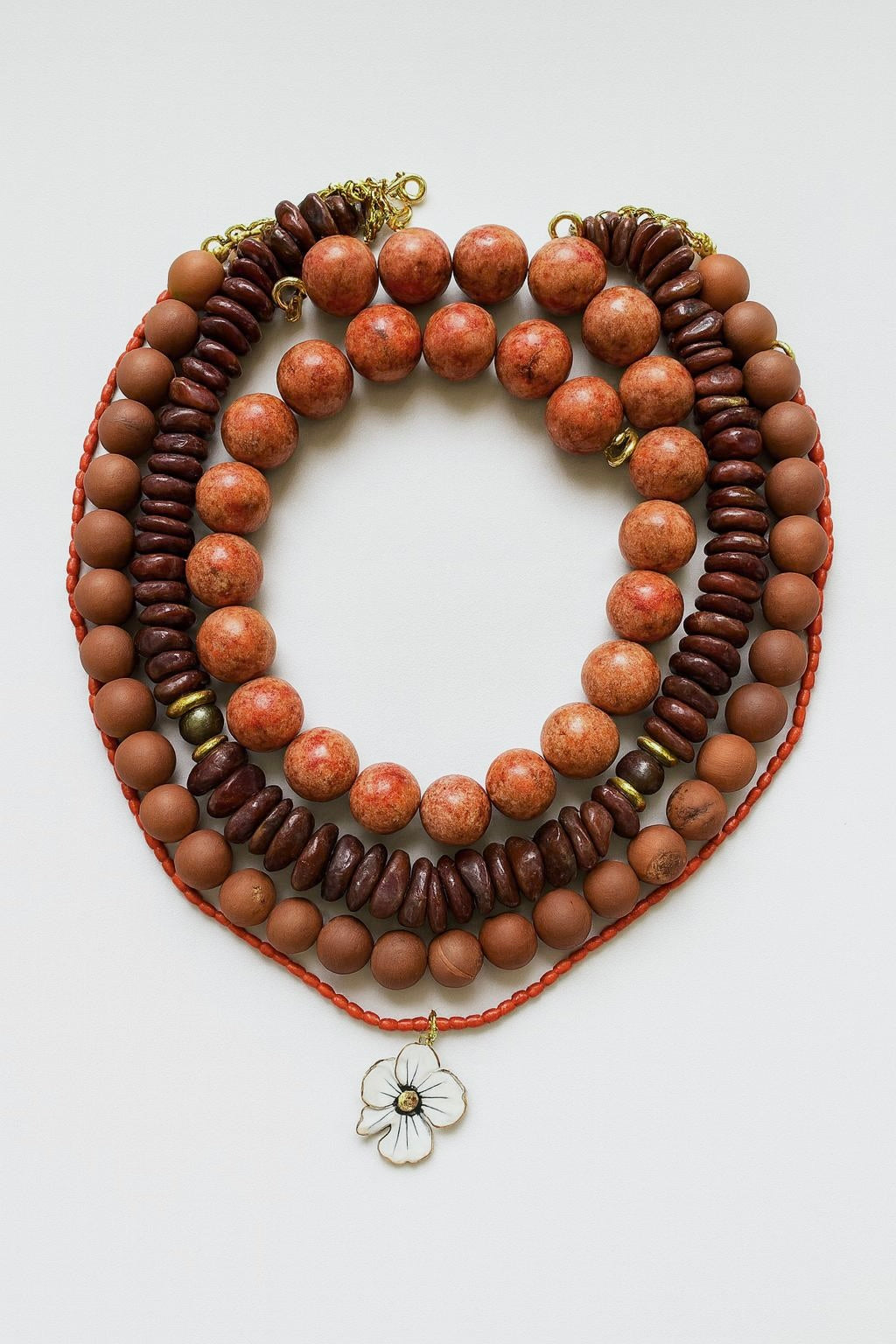 Minik Mercan ve Çiçek Kolye