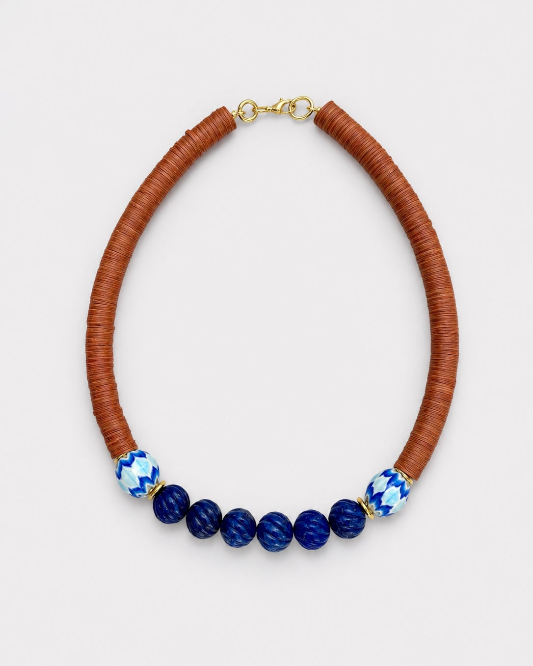 FW26-27 Collier Fleuri Bleu