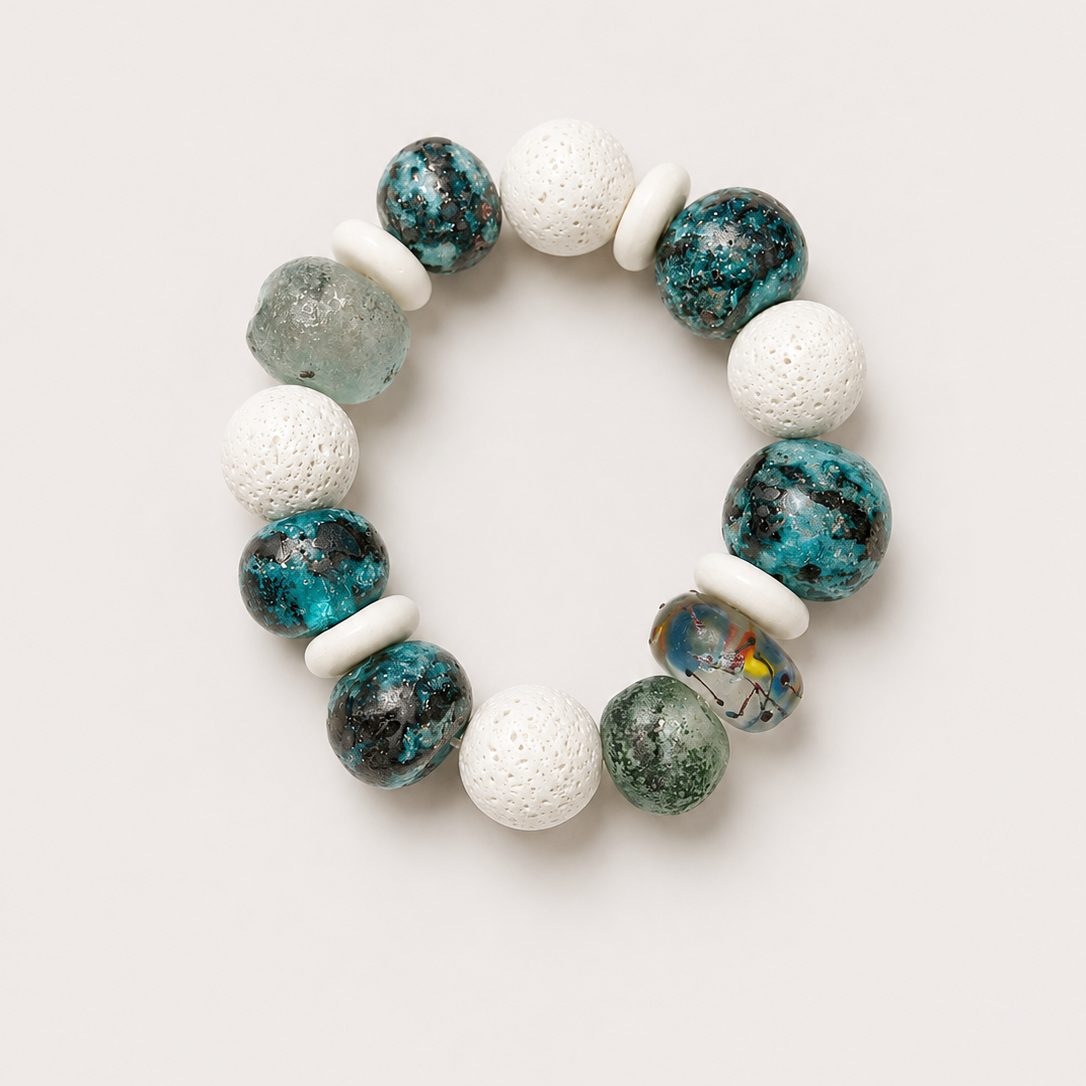 White coral medley bracelets / Flashy Edition