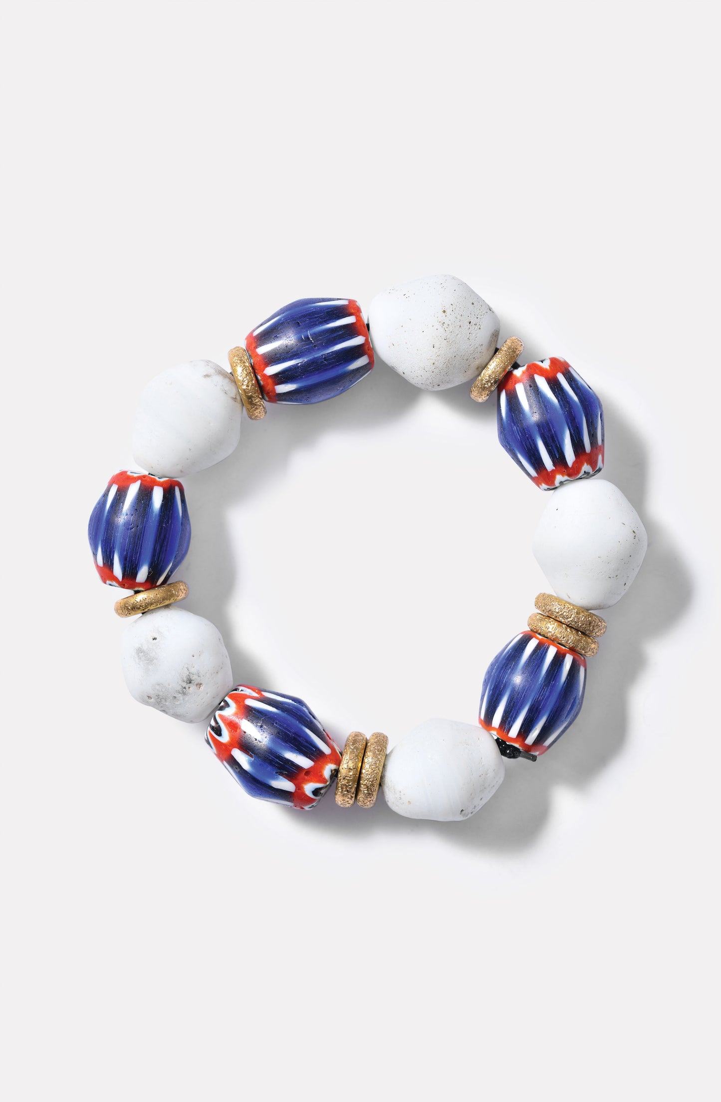 Blue Chevron Meets Frosty Glass Bracelet / Resort 24