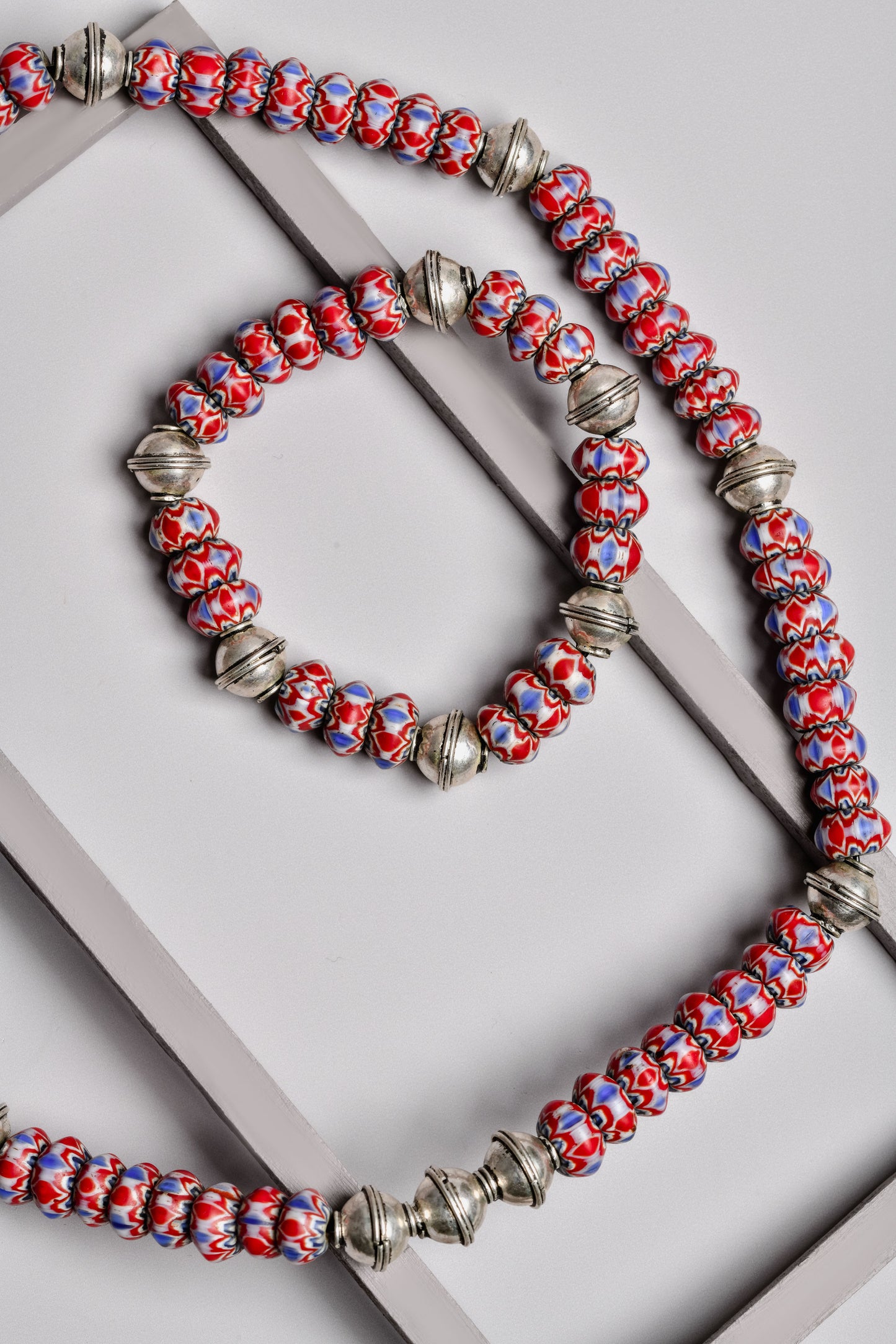 Red Chevron Beads Bracelets / Fall23