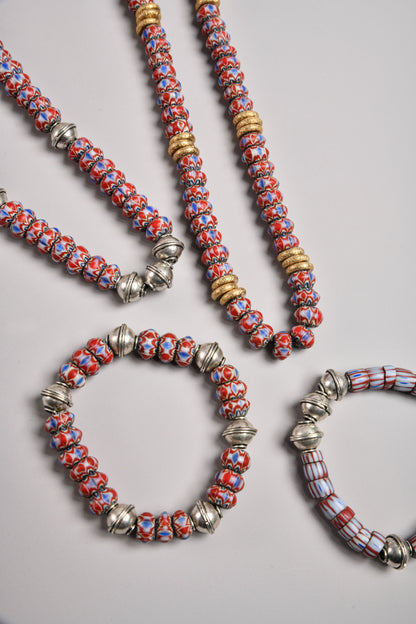 Red Chevron Beads Bracelets / Fall23