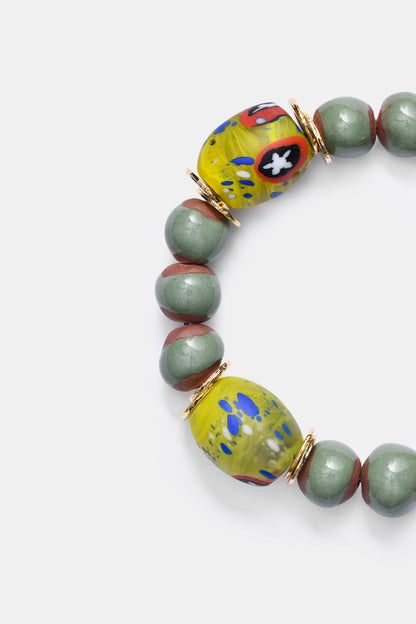 BiniBeca Terracota Capsule Collection / Bini with Nepali Glass Bead Minty Green / SS24