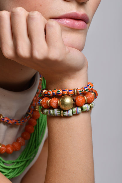 Brass Hero Bracelet in Bright Orange / SS24