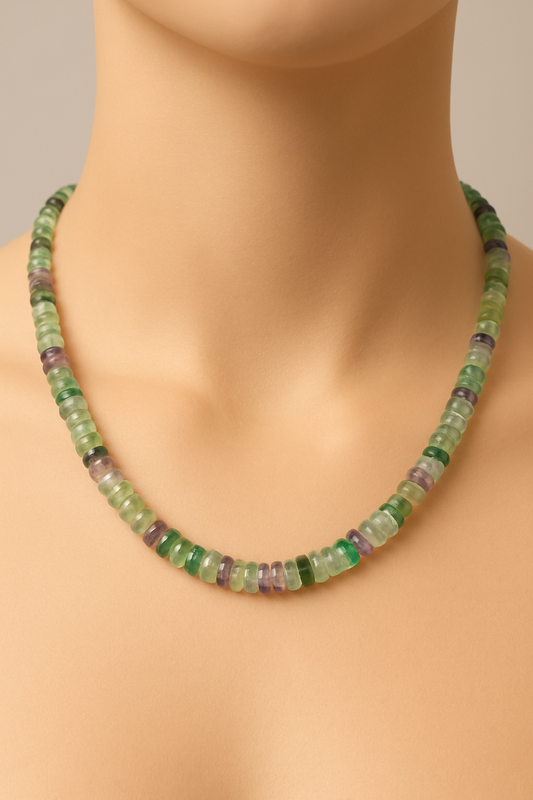 FW25 Small Rondelle Fluorite Collier