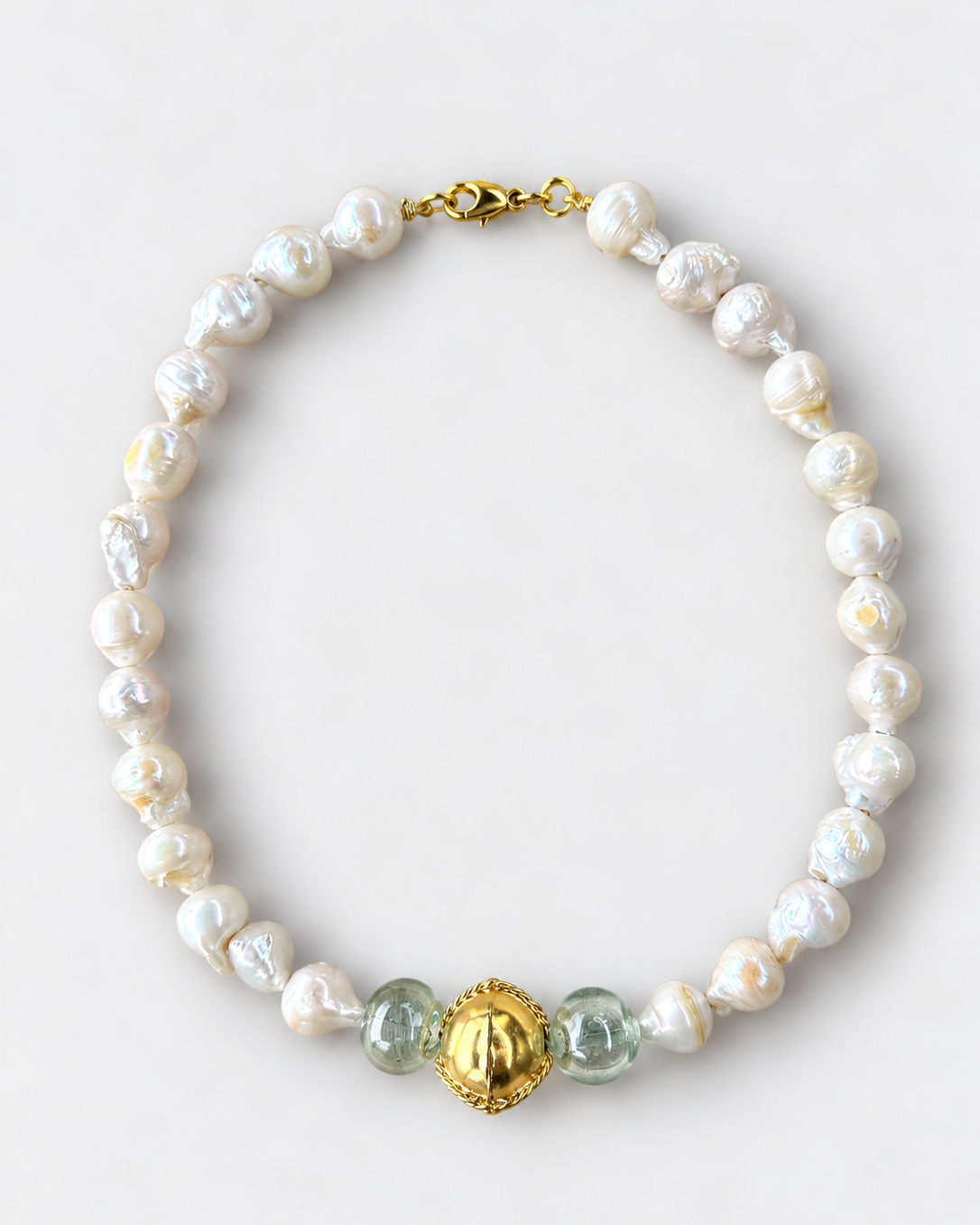 FW26-27 Central Pearl Collet Necklace