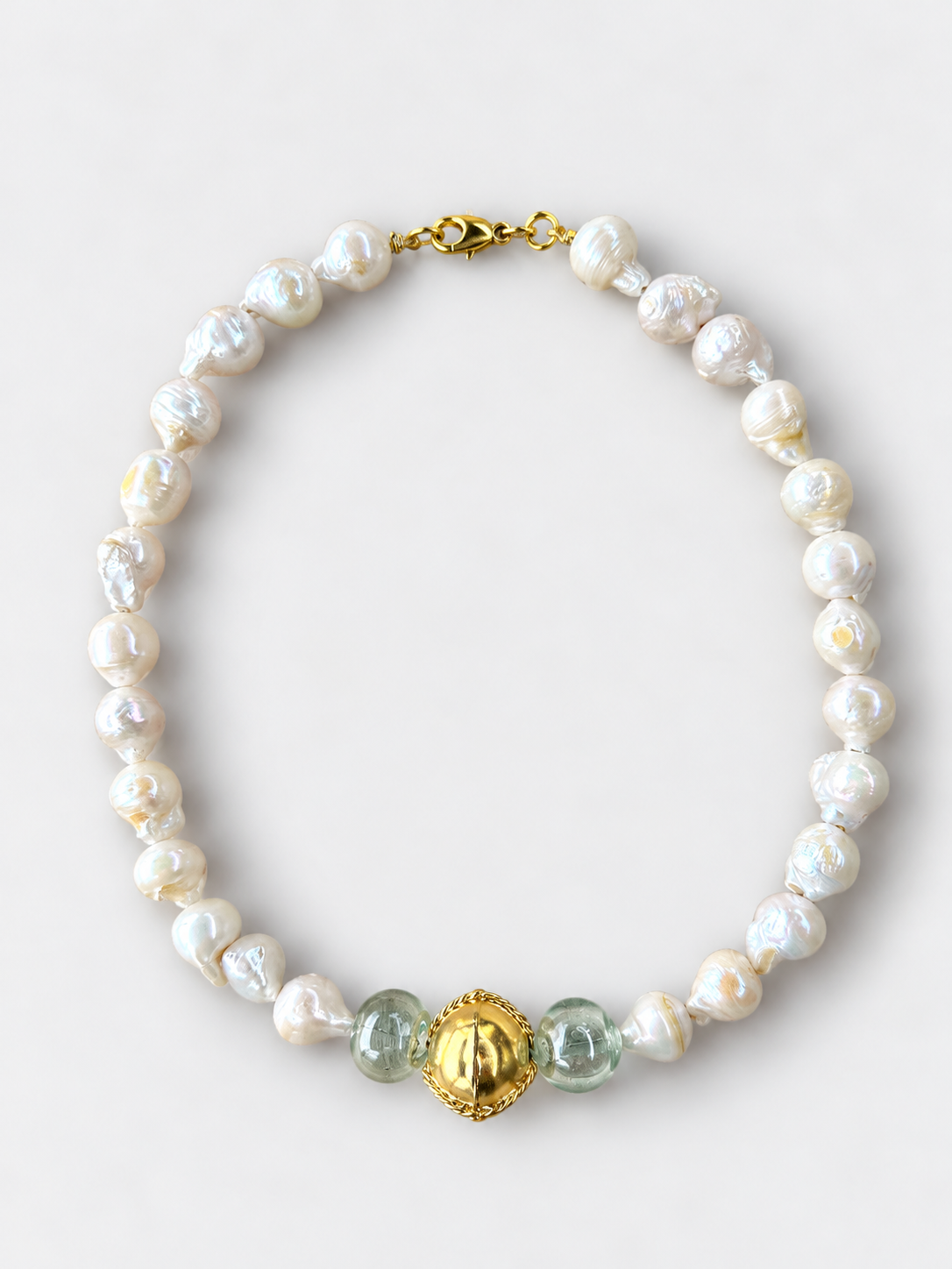 FW26-27 Central Pearl Collet Necklace
