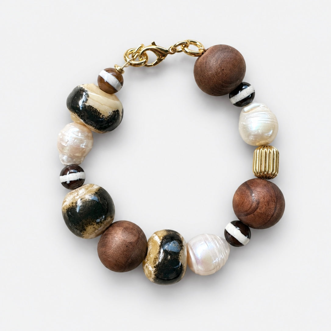 Collier Velia beige
