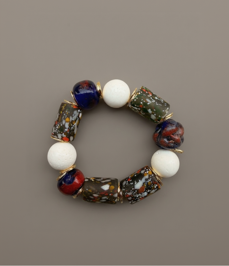 White coral medley bracelets