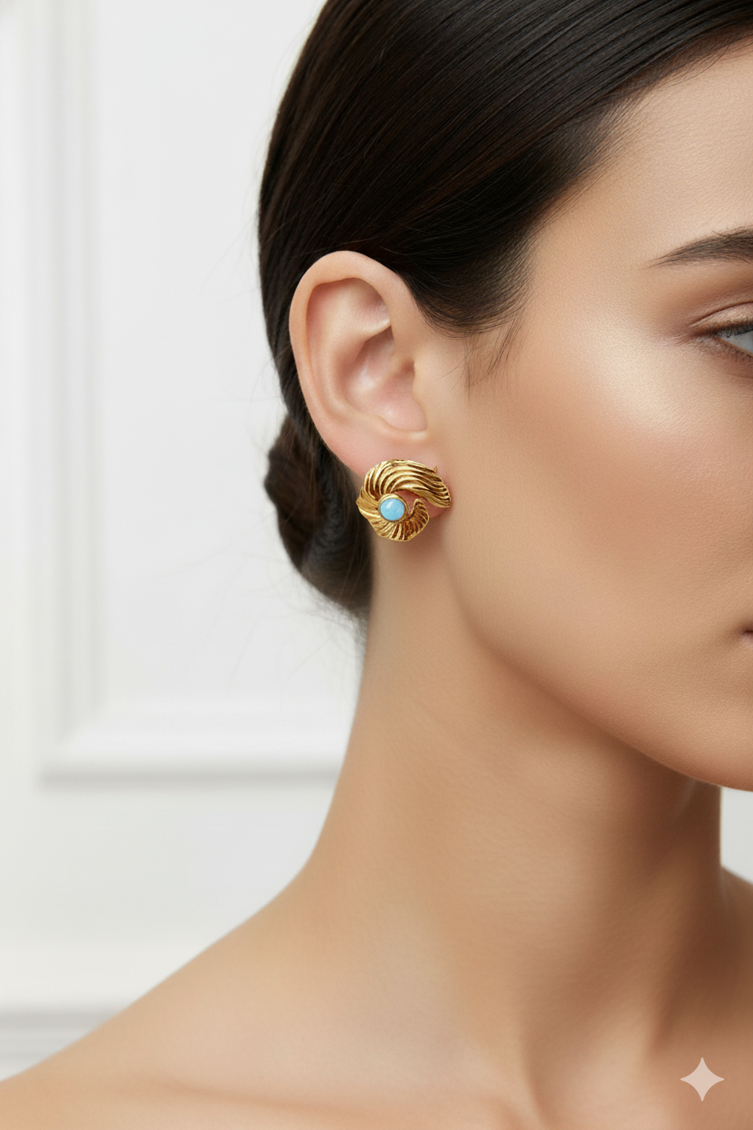 Boucles d'oreilles en acier inoxydable FW25 Trois