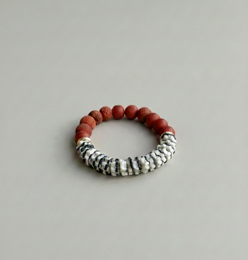 Flor Bracelet in Red