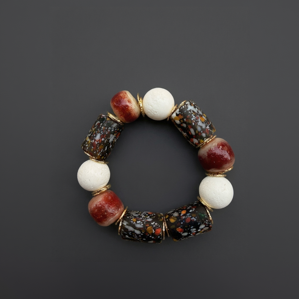 White coral medley bracelets