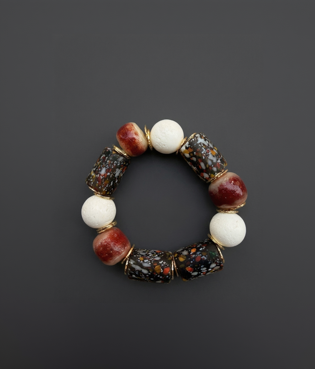 White coral medley bracelets