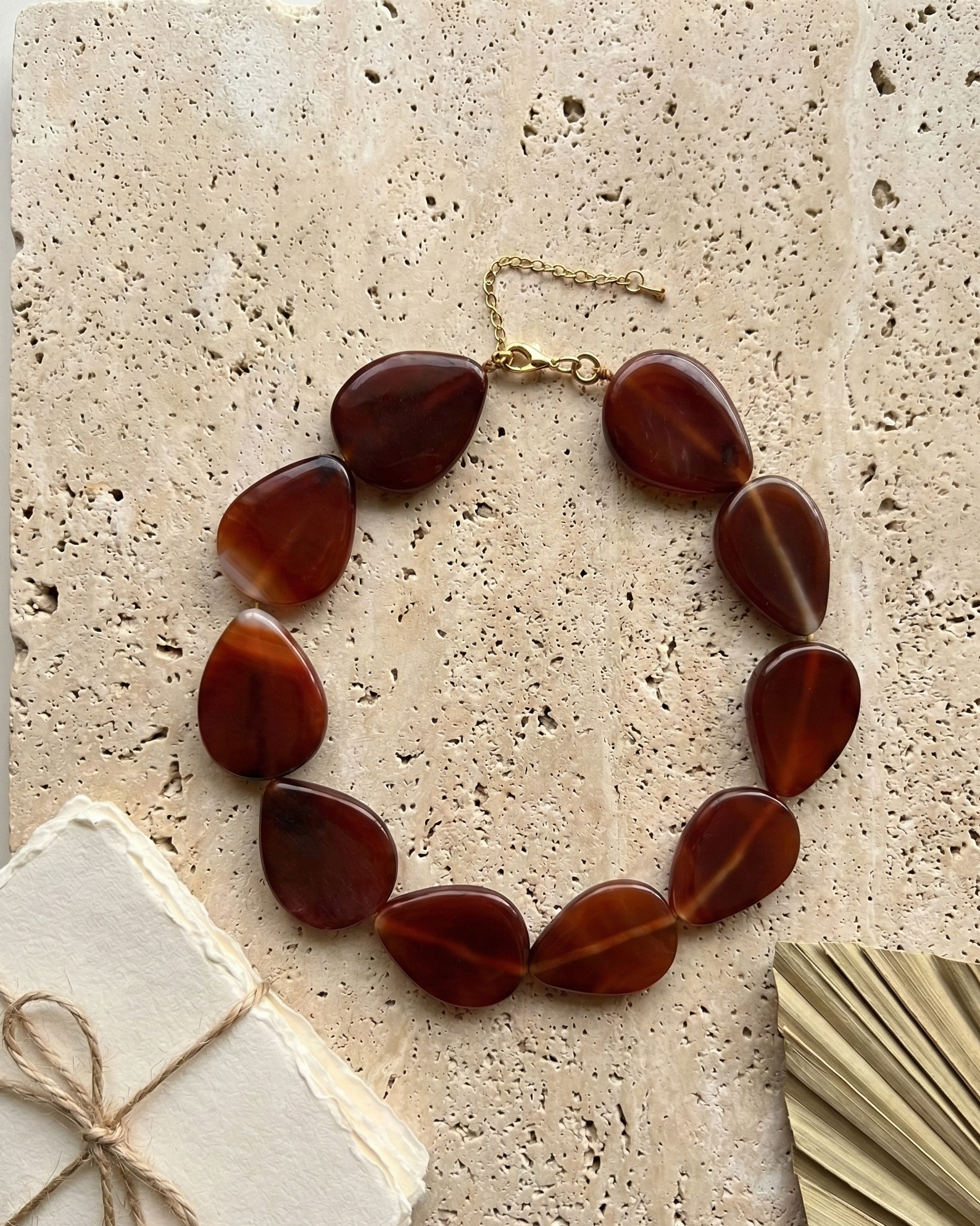 Flat Agate Necklace