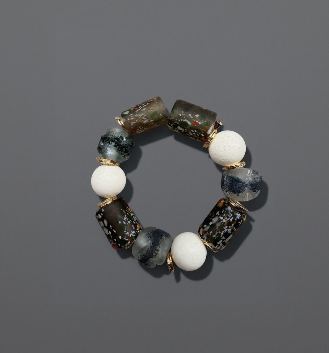 White coral medley bracelets