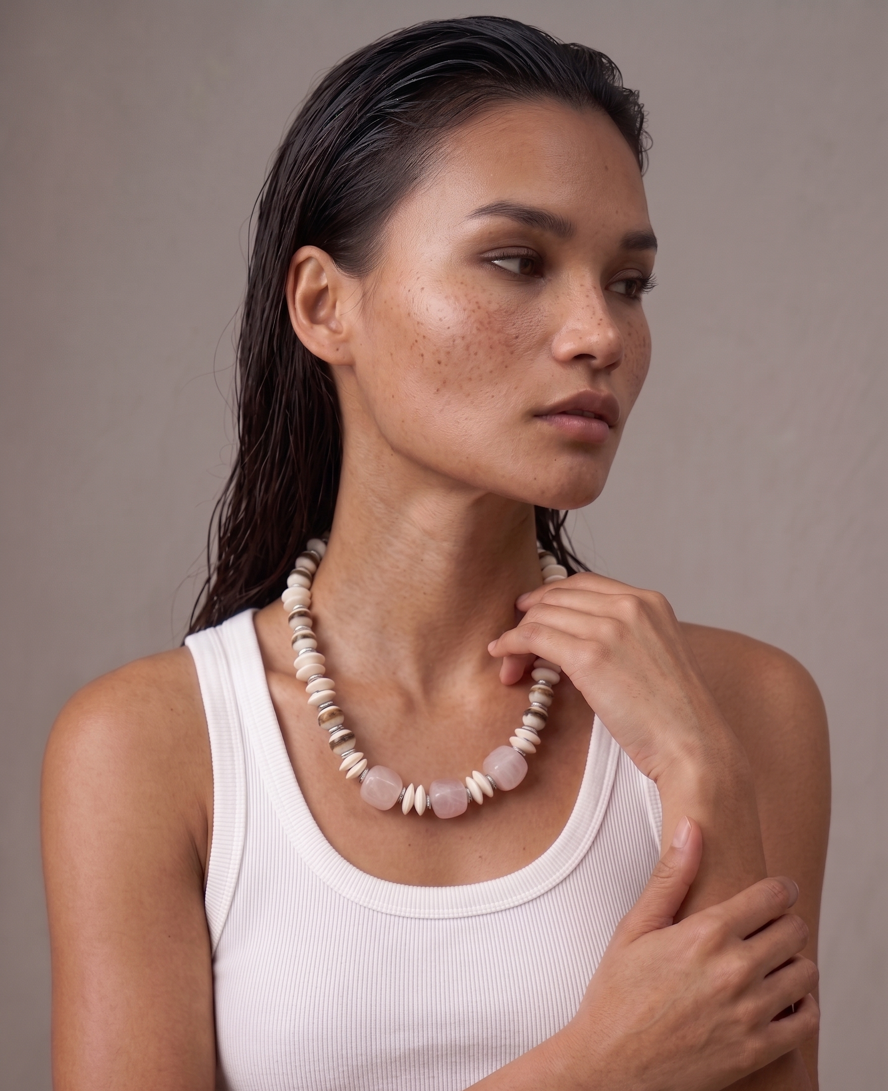 The Moana Necklace in Pink